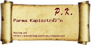 Parma Kapisztrán névjegykártya